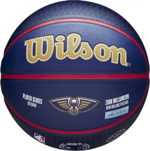 Wilson NBA spēlētāja ikona Zion Basketball Williamson āra bumba WZ4008601XB7 цена и информация | Basketbola bumbas | 220.lv