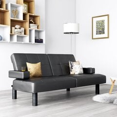 Dīvāns Dorel Home Upholstered, melns цена и информация | Диваны | 220.lv