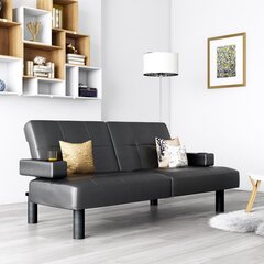 Dīvāns Dorel Home Upholstered, melns cena un informācija | Dīvāni | 220.lv