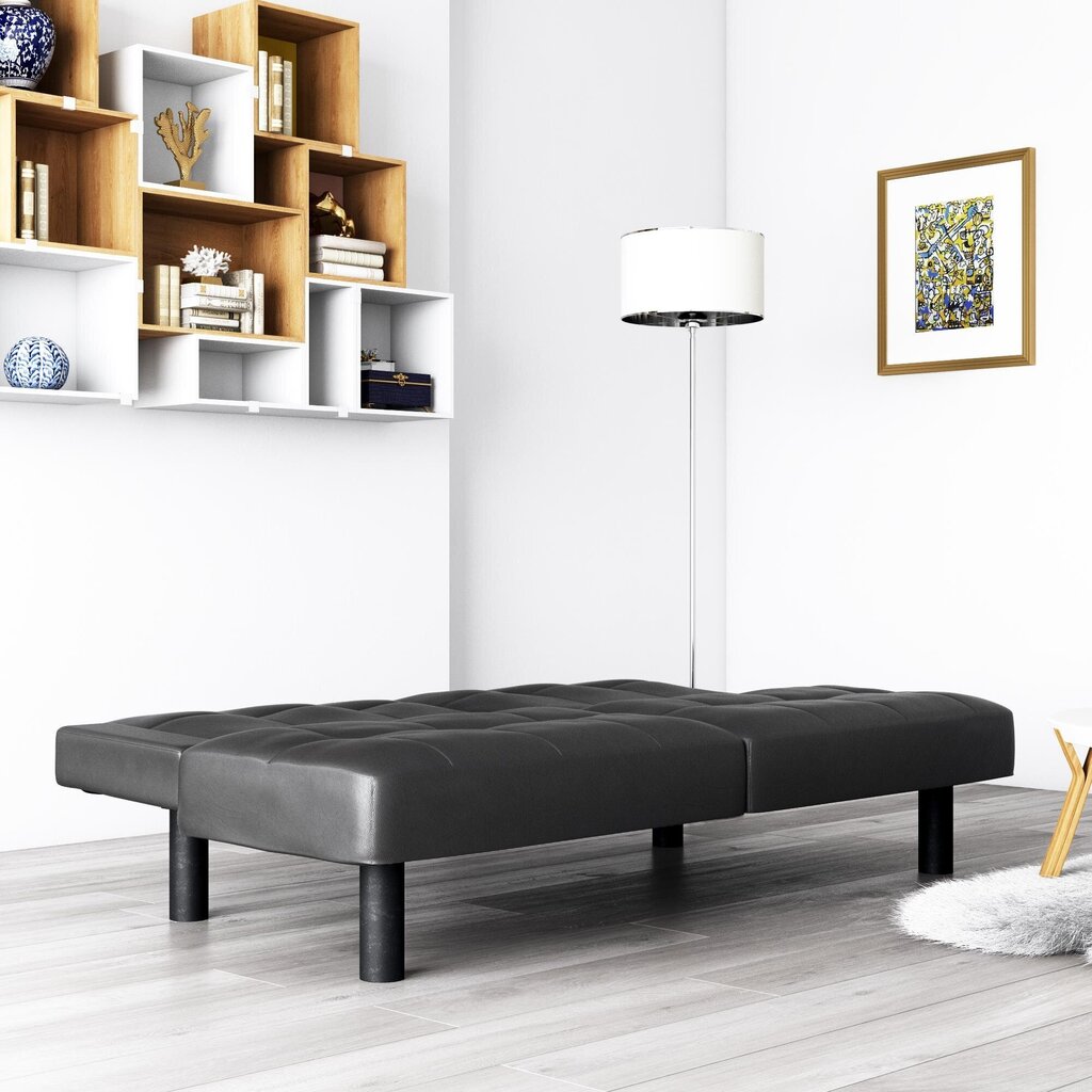 Dīvāns Dorel Home Upholstered, melns cena un informācija | Dīvāni | 220.lv