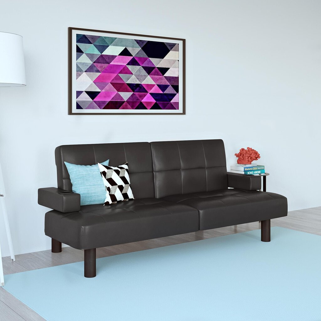 Dīvāns Dorel Home Upholstered, melns cena un informācija | Dīvāni | 220.lv