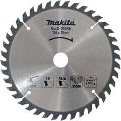 D-03349 T.C.T. Zāģripa 165X2X20mm 18° T40 Makita cena un informācija | Rokas instrumenti | 220.lv