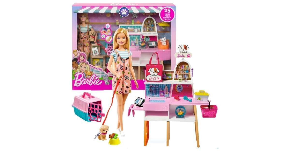 Lelles Bārbijas zooveikals Mattel Barbie Pet Supply Store GRG90 цена и информация | Rotaļlietas meitenēm | 220.lv