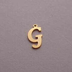 Nerūsējošā tērauda 304 kulons burts "G" 15x12 mm. 1 gab. cena un informācija | Kaklarotas | 220.lv