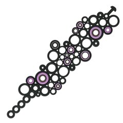 EKO plastmasas rokassprādze BATUCADA, Ellipses Purple Ellipses Bracelet цена и информация | Женские браслеты | 220.lv