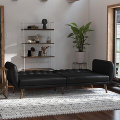 Dīvāns Novogratz Brittany, melns cena un informācija | Dīvāni | 220.lv