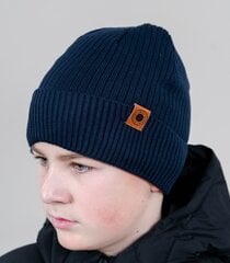 Bērnu cepure 35842, tumši zils 35842*01-ONE cena un informācija | Cepures, cimdi, šalles zēniem | 220.lv