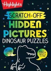 Scratch-Off Hidden Pictures Dinosaur Puzzles цена и информация | Книги для малышей | 220.lv