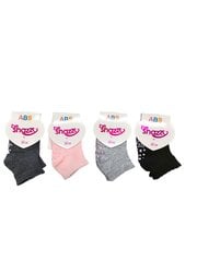 Носки для девочек с АБС be Snazzy ST-13, светло - серые цена и информация | Носки, колготки для девочек | 220.lv