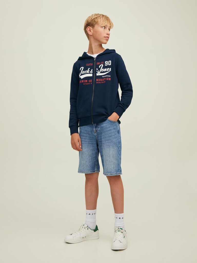 Jack & Jones bērnu sporta krekls 12218049*02, tumši zils cena un informācija | Zēnu jakas, džemperi, žaketes, vestes | 220.lv