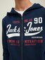 Jack & Jones bērnu sporta krekls 12218049*02, tumši zils cena un informācija | Zēnu jakas, džemperi, žaketes, vestes | 220.lv