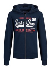 Jack & Jones bērnu sporta krekls 12218049*02, tumši zils cena un informācija | Zēnu jakas, džemperi, žaketes, vestes | 220.lv