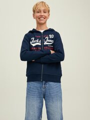 Jack & Jones bērnu sporta krekls 12218049*02, tumši zils cena un informācija | Zēnu jakas, džemperi, žaketes, vestes | 220.lv