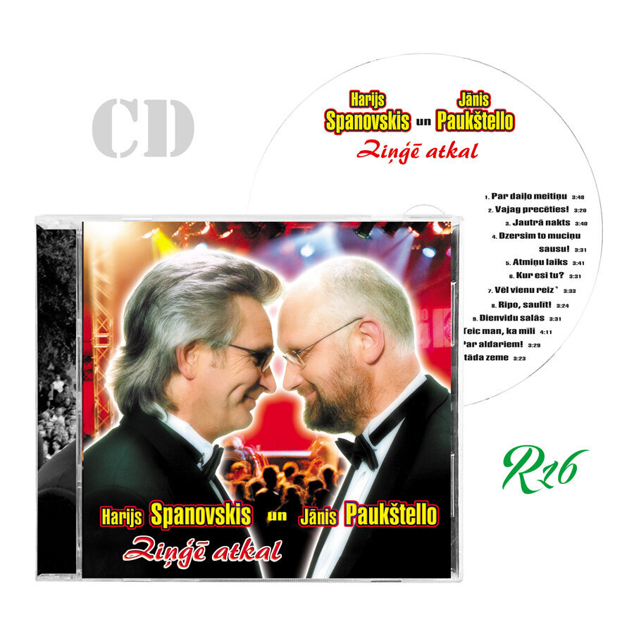 CD HARIJS SPANOVSKIS & JĀNIS PAUKŠTELLO - "ZIŅĢĒ ATKAL" цена и информация | Vinila plates, CD, DVD | 220.lv