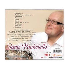 CD JĀNIS PAUKŠTELLO - "VĒJA DZIESMAS" cena un informācija | Vinila plates, CD, DVD | 220.lv