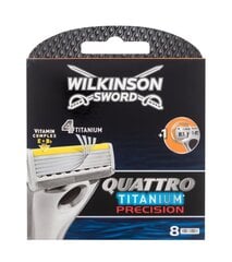 Бритвенные головки Wilkinson Sword Quattro Essential 4, 8 шт. цена и информация | Косметика и средства для бритья | 220.lv