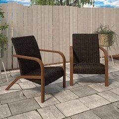 Комплект уличных стульев Dorel Home, коричневый цвет цена и информация | Садовые стулья, кресла, пуфы | 220.lv