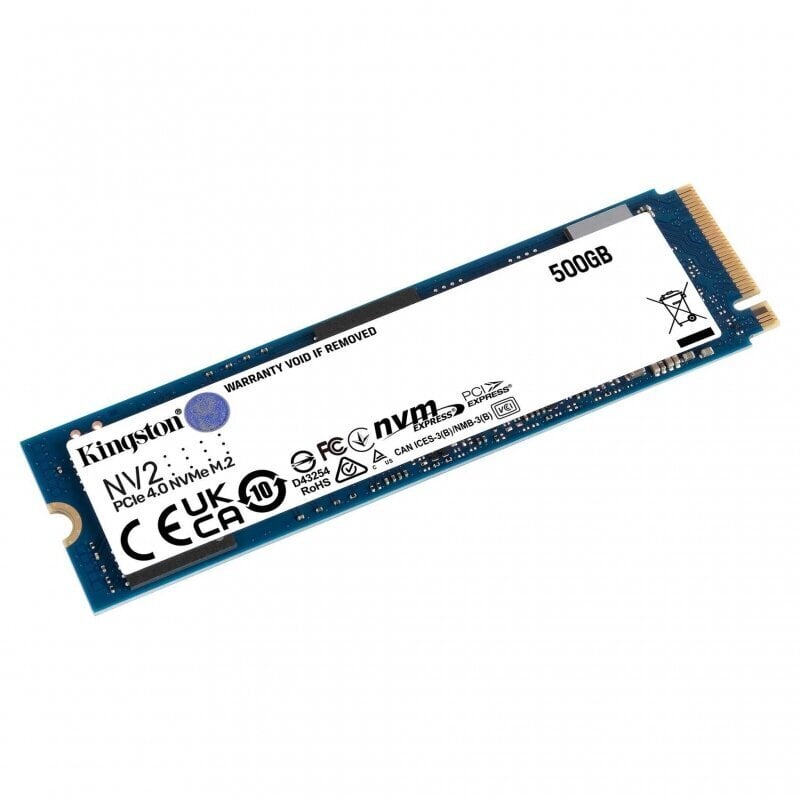 Kingston Technology NV2 M.2 500 GB PCI Express 4.0 NVMe цена и информация | Iekšējie cietie diski (HDD, SSD, Hybrid) | 220.lv