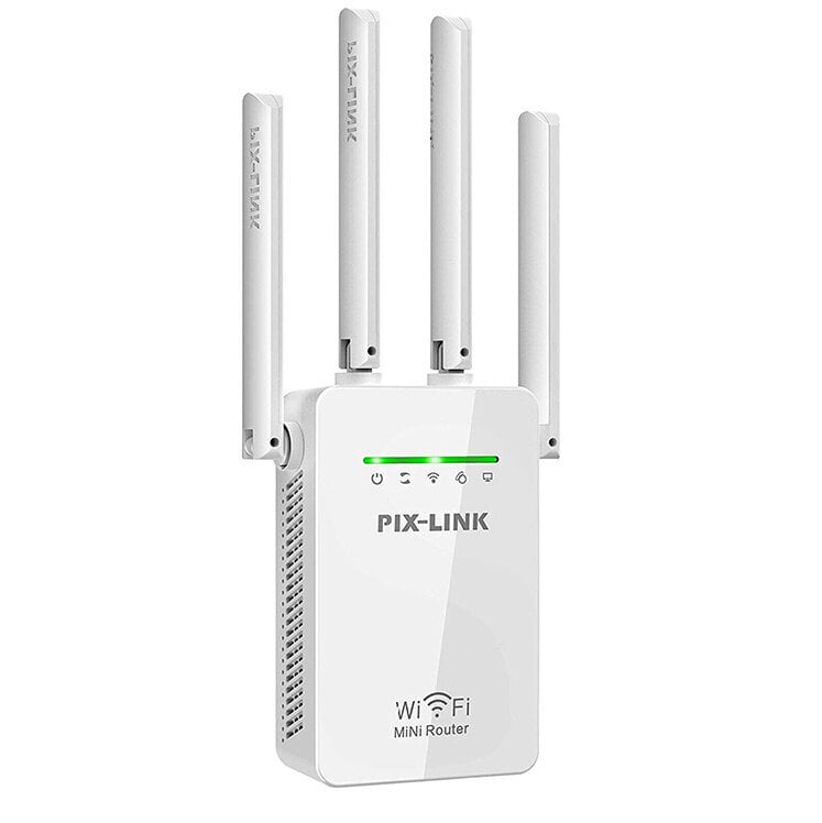 Wi-Fi signāla pastiprinātājs ar 4 antenām cena un informācija | Wi-Fi pastiprinātāji | 220.lv