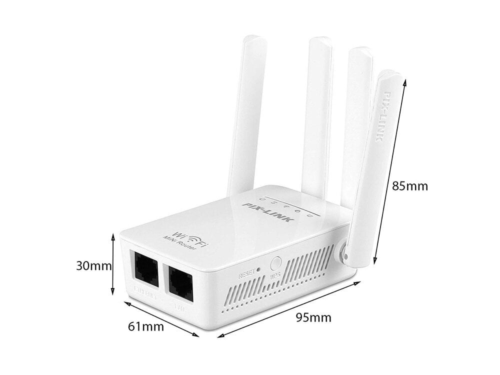 Wi-Fi signāla pastiprinātājs ar 4 antenām cena un informācija | Wi-Fi pastiprinātāji | 220.lv