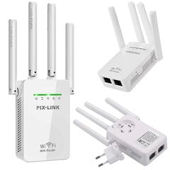 Wi-Fi signāla pastiprinātājs ar 4 antenām цена и информация | Усилители сигнала (Range Extender) | 220.lv