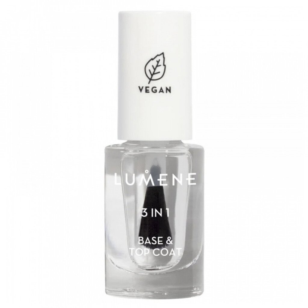 Nagu lakas bāzes virskārta Lumene 3 in 1 Base & Top Coat 5 ml. цена и информация | Nagu lakas, stiprinātāji | 220.lv