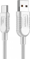 Vipfan USB–USB-C kabelis X04, 5A, 1,2 m (balts) цена и информация | Кабели и провода | 220.lv