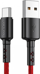 Vipfan USB–USB-C kabelis X02, 3A, 1,8 m (sarkans) цена и информация | Кабели и провода | 220.lv