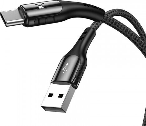 Vipfan USB–USB-C kabelis Krāsains X13, 3A, 1,2 m (melns) cena un informācija | Kabeļi un vadi | 220.lv