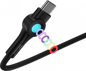 Vipfan USB–USB-C kabelis Colorful X08, 3A, 1,2 m (melns) cena un informācija | Kabeļi un vadi | 220.lv