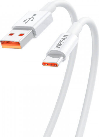 Vipfan USB uz USB-C kabelis X17, 6 A, 1,2 m (balts) цена и информация | Kabeļi un vadi | 220.lv