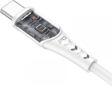 Vipfan USB-C–USB-C kabelis P05, 60 W, PD, 2 m (balts) цена и информация | Kabeļi un vadi | 220.lv