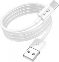 Vipfan USB uz USB-C kabelis X03, 3A, 1m (balts) cena un informācija | Kabeļi un vadi | 220.lv