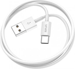 Vipfan USB uz USB-C kabelis X03, 3A, 1m (balts) cena un informācija | Kabeļi un vadi | 220.lv