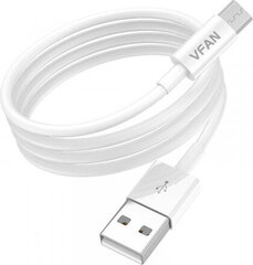 Vipfan USB uz mikro USB kabelis X03, 3A, 1m (balts) cena un informācija | Kabeļi un vadi | 220.lv