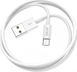 Vipfan USB uz mikro USB kabelis X03, 3A, 1m (balts) cena un informācija | Kabeļi un vadi | 220.lv