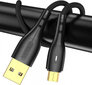 Vipfan USB uz mikro USB kabelis Nano Gold X07, 3A, 1,2 m (melns) cena un informācija | Kabeļi un vadi | 220.lv