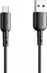 Vipfan USB uz mikro USB kabelis Colorful X11, 3A, 1m (melns) цена и информация | Кабели и провода | 220.lv