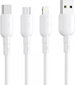 Vipfan USB uz mikro USB kabelis Colorful X11, 3A, 1m (balts) cena un informācija | Kabeļi un vadi | 220.lv