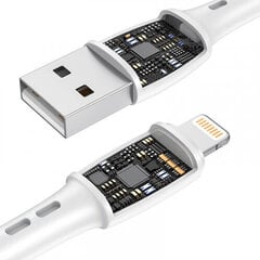 Vipfan USB uz Lightning kabelis Racing X05, 3A, 2m (balts) cena un informācija | Kabeļi un vadi | 220.lv