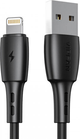 Vipfan USB kabelis priekš Lightning Racing X05, 3A, 1m (melns) cena un informācija | Kabeļi un vadi | 220.lv