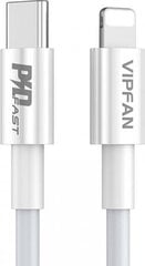 Vipfan P01 USB-C zibens kabelim, 3A, PD, 2m (balts) цена и информация | Кабели и провода | 220.lv