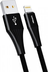 Vipfan A01 USB uz Lightning kabelis, 3A, 1,2m, pīts (melns). цена и информация | Кабели и провода | 220.lv