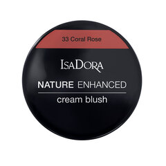 Кремовые румяна IsaDora Nature Enhanced Cream Blush 33 Coral Rose 33, 3 г. цена и информация | Бронзеры (бронзаторы), румяна | 220.lv