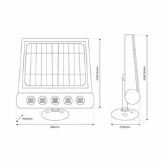 Saules enerģijas lampa Talent 8W 4000K IP65 cena un informācija | Āra apgaismojums | 220.lv