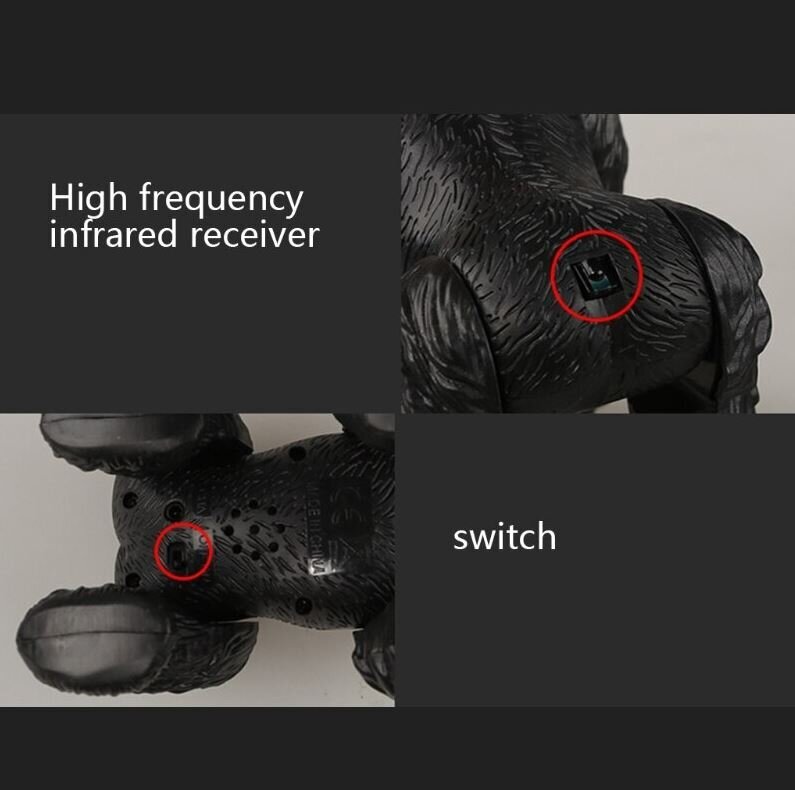 Infrared RC robots Gorilla ar tālvadības pulti, LED gaismas un skaņas efekti, savvaļas dzīvnieki цена и информация | Rotaļlietas zēniem | 220.lv