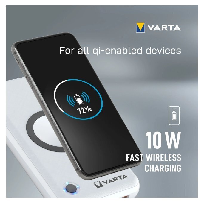 Rezerves barošanas avots Varta Wireless 20000mAh cena un informācija | Lādētāji-akumulatori (Power bank) | 220.lv