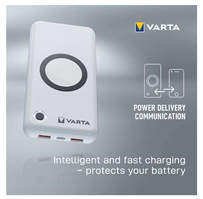 Rezerves barošanas avots Varta Wireless 20000mAh cena un informācija | Lādētāji-akumulatori (Power bank) | 220.lv