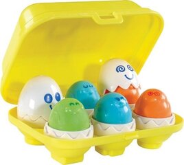 Tomy čīkstošas laimīgas olas konteinerā formas šķirotājā cena un informācija | Rotaļlietas zīdaiņiem | 220.lv