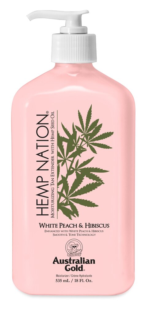 Mitrinošs losjons pēc sauļošanās/ikdienas - Australian Gold Hemp Nation White Peach & Hibiscus, 535 ml cena un informācija | Ķermeņa krēmi, losjoni | 220.lv